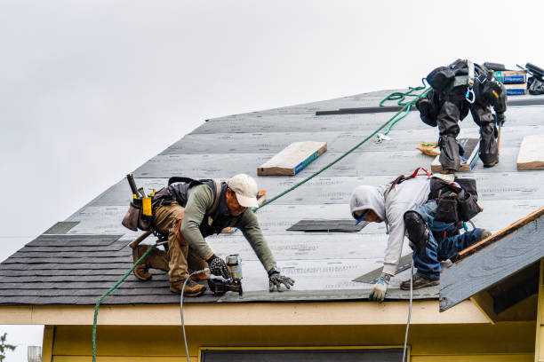 Professional Gutter Installation technician working in Waverly, IL